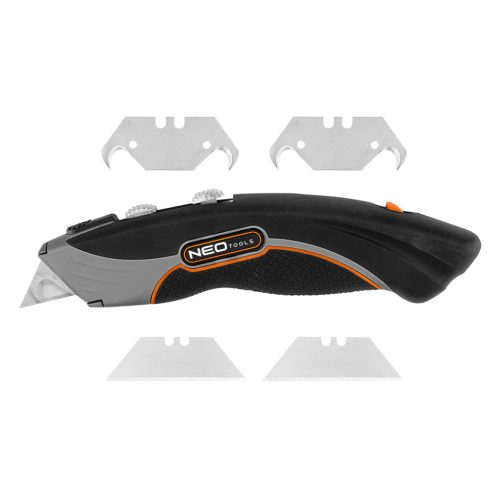 Neo Tools Trapézpengés kés, fémházas  6db kampós és trapéz pengével