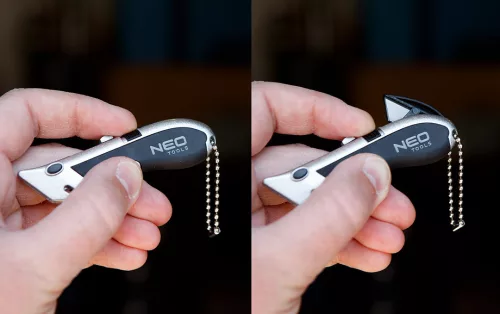 Neo Tools Trapézpengés kés mini, alu ház, 4penge, rendelési egység: 30db