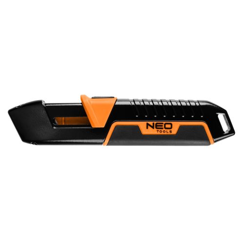 Neo Tools Trapézpengés kés, biztonsági, rugós pengevisszahúzóval, alu házas