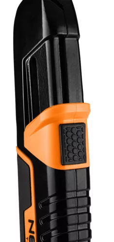 Neo Tools Trapézpengés kés, biztonsági, rugós pengevisszahúzóval, alu házas