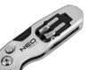 Neo Tools Trapézpengés kés, összecsukható, alu házas, 1+3 penge, 2 db csavarhúzóbittel