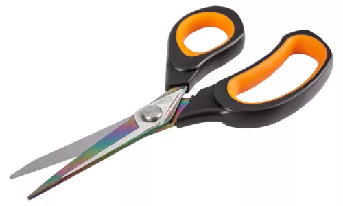 Neo Tools Olló, kovácsolt acél, titánium bevonattal, 2k fogantyúval 200mm