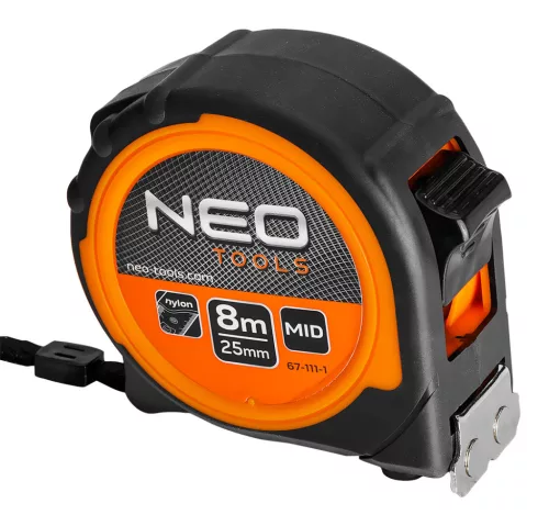 Neo Tools Mérőszalag 8m / 25mm, mágneses, dupla fékes