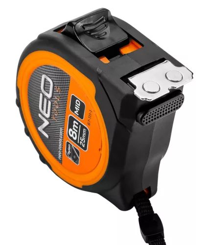 Neo Tools Mérőszalag 8m / 25mm, mágneses, dupla fékes