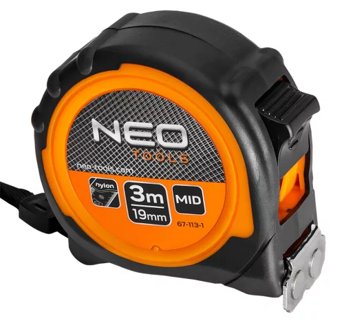 Neo Tools Mérőszalag 3m / 19mm, mágneses, dupla fékes