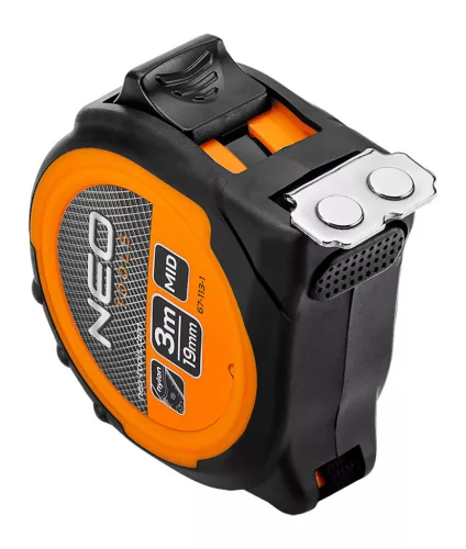 Neo Tools Mérőszalag 3m / 19mm, mágneses, dupla fékes