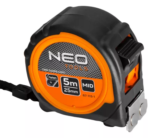 Neo Tools Mérőszalag 5m / 25mm, mágneses, dupla fékes