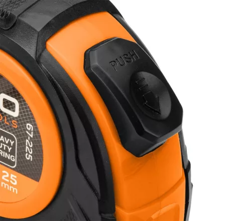 Neo Tools Mérőszalag 10 m/25 mm, acél, autostop + rögzítő