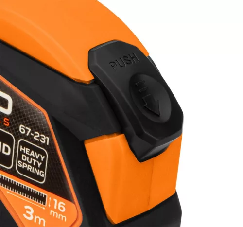 Neo Tools Mérőszalag, 3m/16mm, acél, mágneses, autostop+ rögzítő