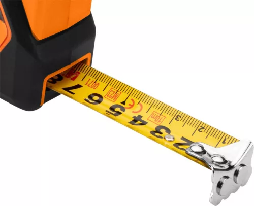 Neo Tools Mérőszalag, 5m/19mm, acél, mágneses, autostop+ rögzítő