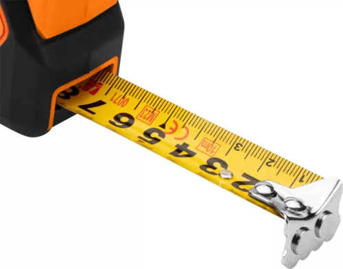 Neo Tools Mérőszalag, 7,5m/25mm, acél, mágneses, autostop+ rögzítő