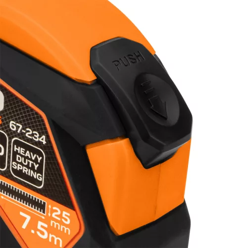 Neo Tools Mérőszalag, 7,5m/25mm, acél, mágneses, autostop+ rögzítő