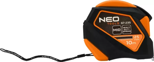 Neo Tools Mérőszalag, 10m/25mm, acél, mágneses, autostop+ rögzítő