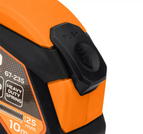 Neo Tools Mérőszalag, 10m/25mm, acél, mágneses, autostop+ rögzítő