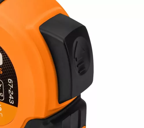 Neo Tools Mérőszalag, 3m/16mm, erősített rugós, acél, fekete szalag fehér nagyított skálával, mágneses, autostop+rögzítő