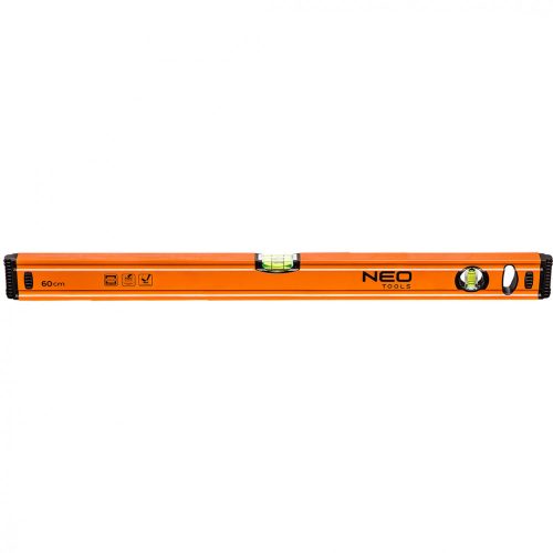 Neo Tools Vízmérték 60cm, 2 libella, 1 mart talp