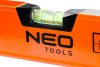 Neo Tools Vízmérték, alumínium, 2 libella, mart talp, 80cm