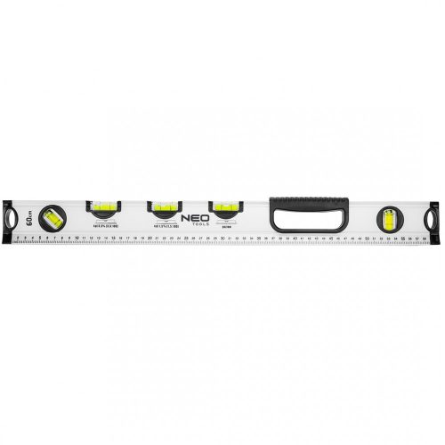 Neo Tools Vízmérték, alumínium, lejtésmérő, 5 libella, fogantyú, 60cm