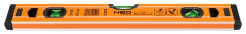 Neo Tools Vízmérték, alu, 3 libellás, S 300, 40cm