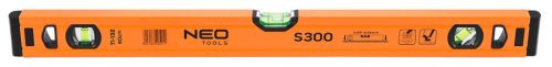 Neo Tools Vízmérték, alu, 3 libellás, S 300, 60cm
