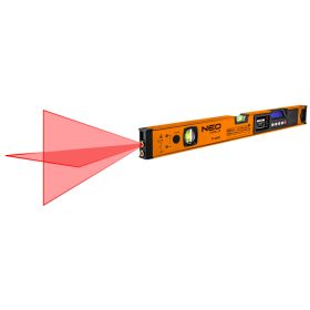   Neo Tools Digitális vízmérték, szögmérővel és lézer irányzékkal, 2 libellás, 60cm