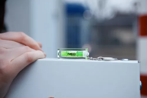 Neo Tools Vízmérték libella, kulcstartó,