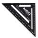 Neo Tools Talpas derékszög, alumínium, 45 fokos szárral, mérőskálával, 183mm