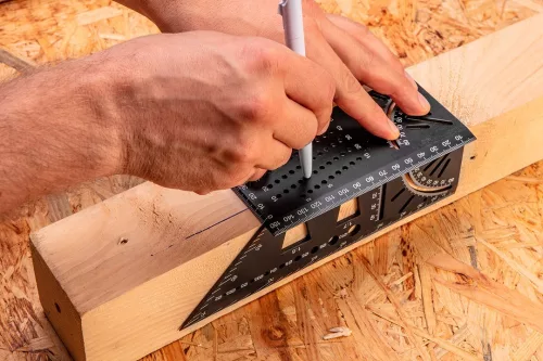 Neo Tools Jelölő sablon 3D, derékszög, vonalzó, szögmérő, alumíniumötvözet