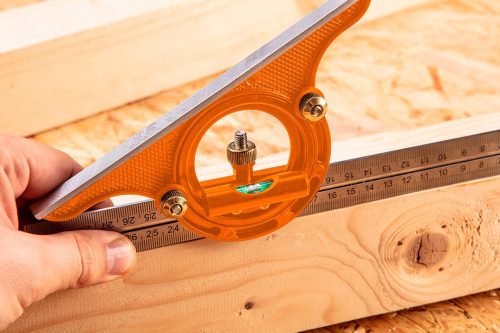 Neo Tools Profi szögmérő, derékszög és vonalzó, rozsdamentes-alu 30cm