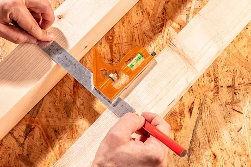 Neo Tools Profi szögmérő, derékszög és vonalzó, rozsdamentes-alu 30cm