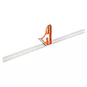   Neo Tools Profi szögmérő, derékszög és vonalzó, rozsdamentes-alu 60cm