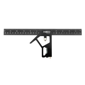   Neo Tools Profi szögmérő, derékszög és vonalzó, festett-alu 30cm