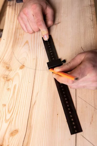 Neo Tools Műszaki vonalzó mélységütközővel, 30cm