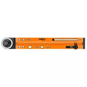   Neo Tools Szögmérő alumínium házas, vízmértékkel, jelölő ceruzával