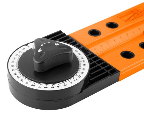 Neo Tools Szögmérő alumínium házas, vízmértékkel, jelölő ceruzával