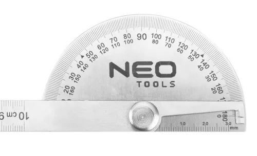 Neo Tools Szögmérős vonalzó 100mm, acél