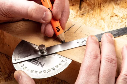 Neo Tools Szögmérős vonalzó 100mm, acél