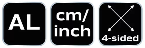 Neo Tools Szögmásoló és vonalzó, 4 oldalas, alumínium