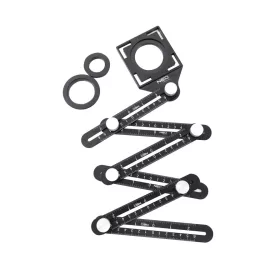   Neo Tools Szögmásoló, furatátjelölő és vonalzó, 6 oldalas, alumínium, ABS