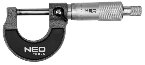 Neo Tools Mikrométer, műanyag tokban, 0-25mm