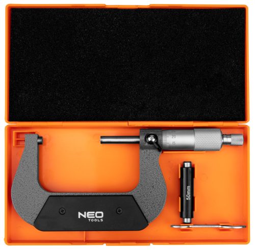 Neo Tools Mikrométer, műanyag tokban, 50-75mm