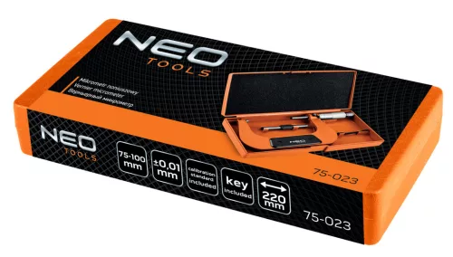 Neo Tools Mikrométer, műanyag tokban, 75-100mm