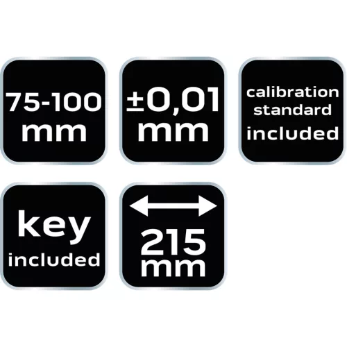 Neo Tools Mikrométer, műanyag tokban, 75-100mm