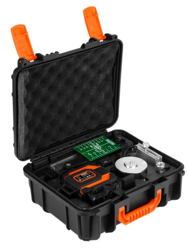 Neo Tools Lézer szintező, 3D önbeálló keresztvonallézer,360 fokos, 12 lézervonal, 25méter hatótáv, tölthető akku, tartozékok, hordtáska, zöld lézervonalak