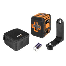   Neo Tools Lézeres szintező, önbeálló keresztvonallézer, piros, 20m, mágneses tartókonzol, 1/4"-os menet, 2db AA elem