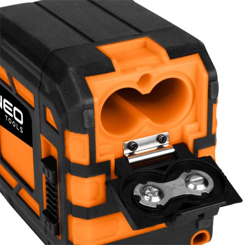 Neo Tools Lézeres szintező, önbeálló keresztvonallézer, piros, 20m, mágneses tartókonzol, 1/4"-os menet, 2db AA elem