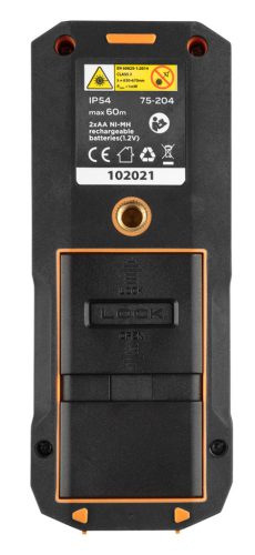 Neo Tools Lézeres távolságmérő, hatótáv: 60 m, IP54, fröccsenő víz védelem