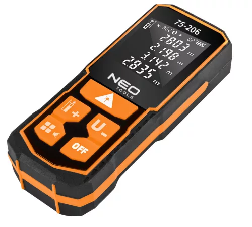 Neo Tools Lézeres távolságmérő, hatótáv: 100 m, IP54, fröccsenő víz védelem