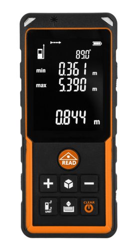 Neo Tools Lézeres távolságmérő, hatótáv:100m, IP54 fröccsenő víz védelem, gumírozott ház, multifunkciós
