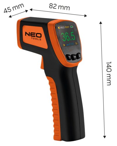 Neo Tools Infravörös hőmérő, 32-42.9°C, folyadék, levegő, test